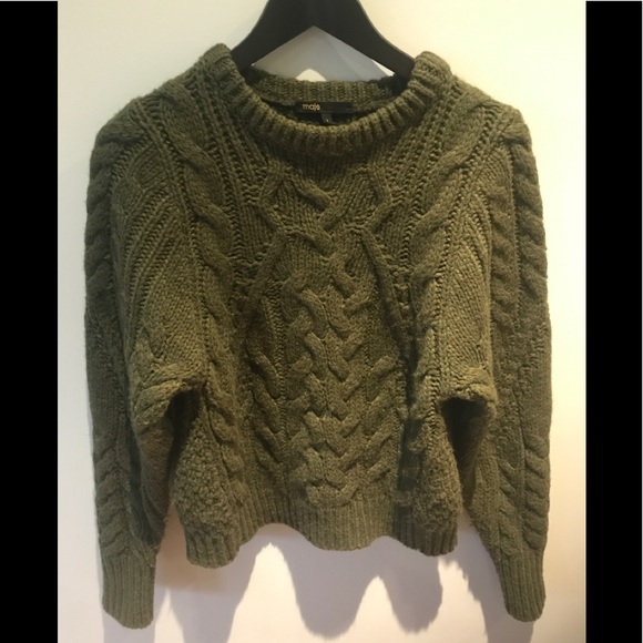 maje cable knit sweater